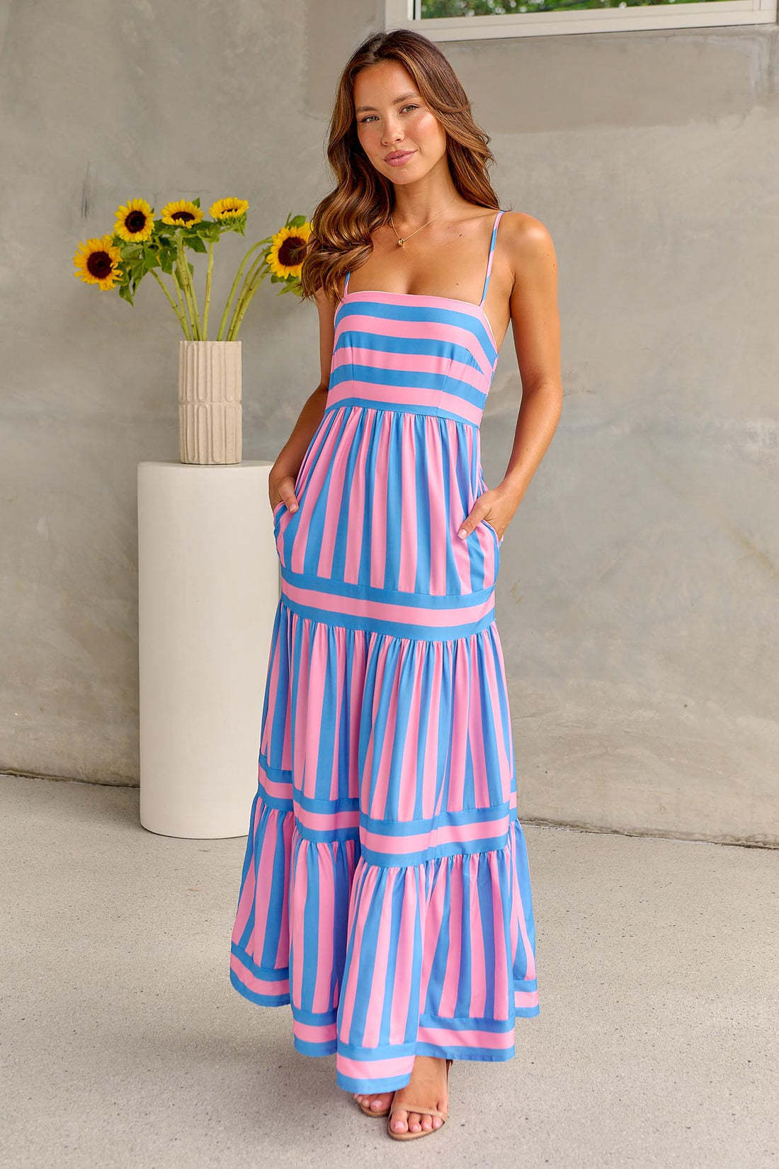 Robe Longue Rayée d'Été