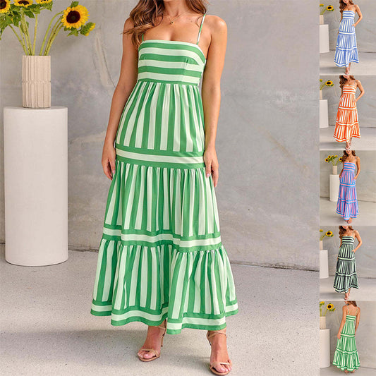 Robe Longue Rayée d'Été
