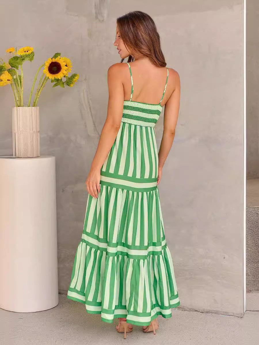 Robe Longue Rayée d'Été