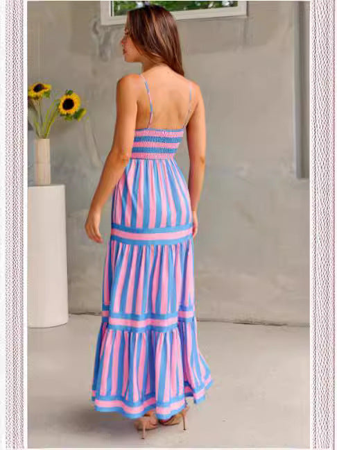 Robe Longue Rayée d'Été