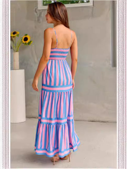 Robe Longue Rayée d'Été